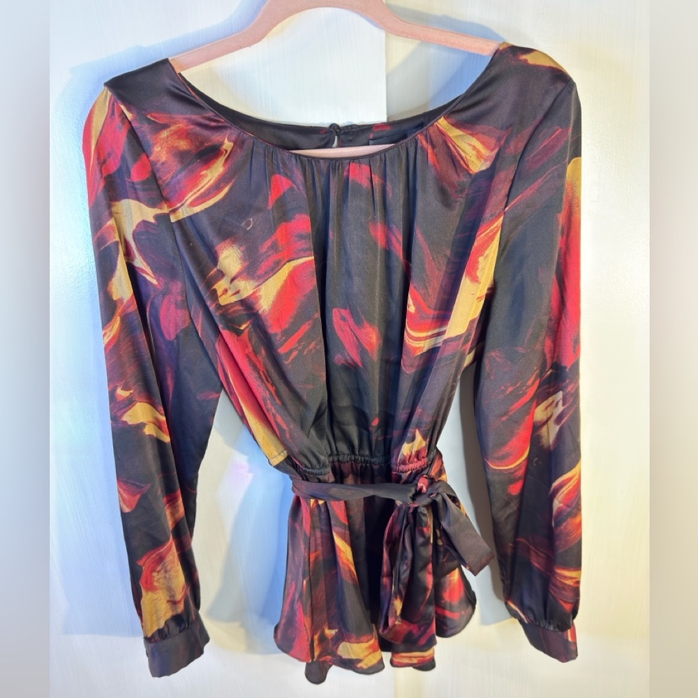 Donna Karan Flame Satin Women's Top